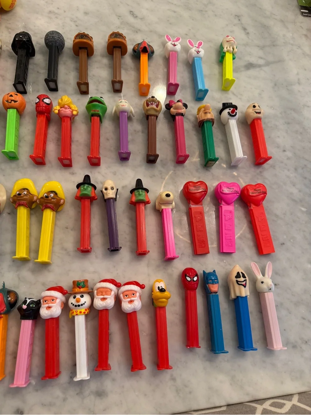 Huge Lot of 126 PEZ Dispensers 1990s-2010s Disney Star Wars Garfield Holiday